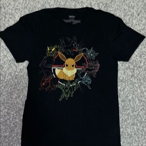 Black Pokémon Eevee Graphic T-Shirt size small